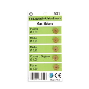 SERIE UGELLI METANO 6MB PIANO COTTURA CUCINA