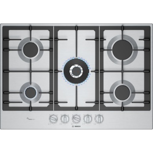 PIANO COTTURA GAS BOSCH SERIE 6 INOX GRIGLIE IN GHISA